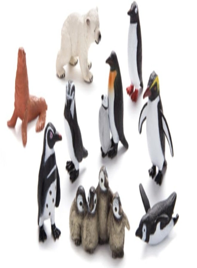DIMAZO Small Kids Sea & Wild Animal Toys Sets for Fun, Educational, Spark Imagination and Learning (Multi Choice Sets) (Penguins) 9pcs - Image 1